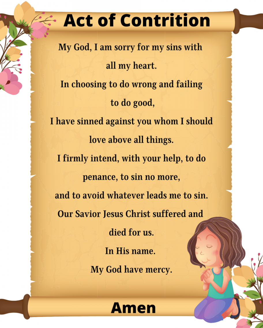 Act of Contrition Printable – The Catholic Woman