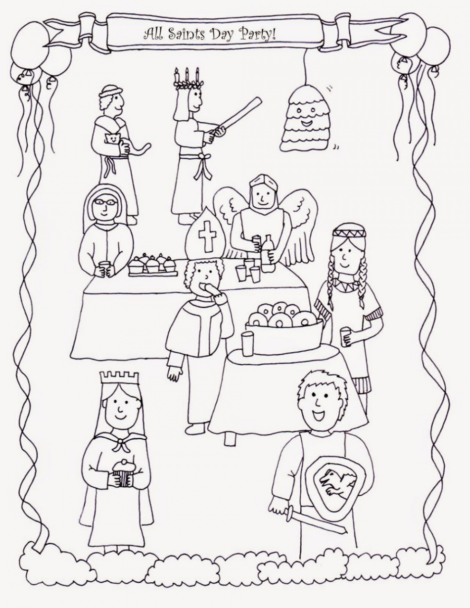 All Saints Day Coloring Pages  K Worksheets  All saints day