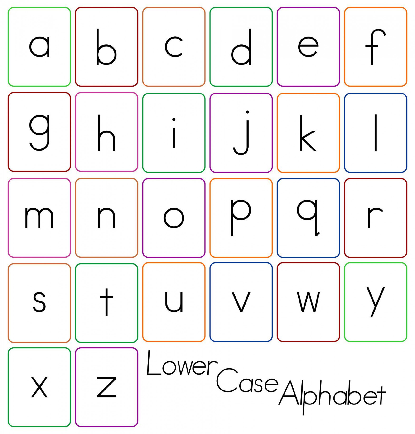 Best Printable Lower Case Alphabet Flash Cards PDF for Free at