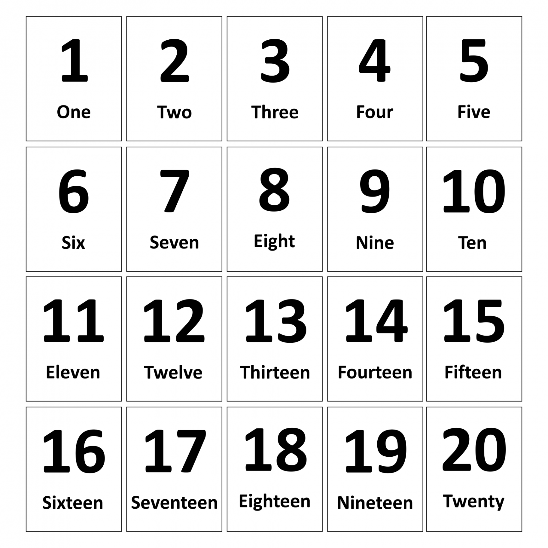 Best Printable Number Flash Cards - PDF for Free at