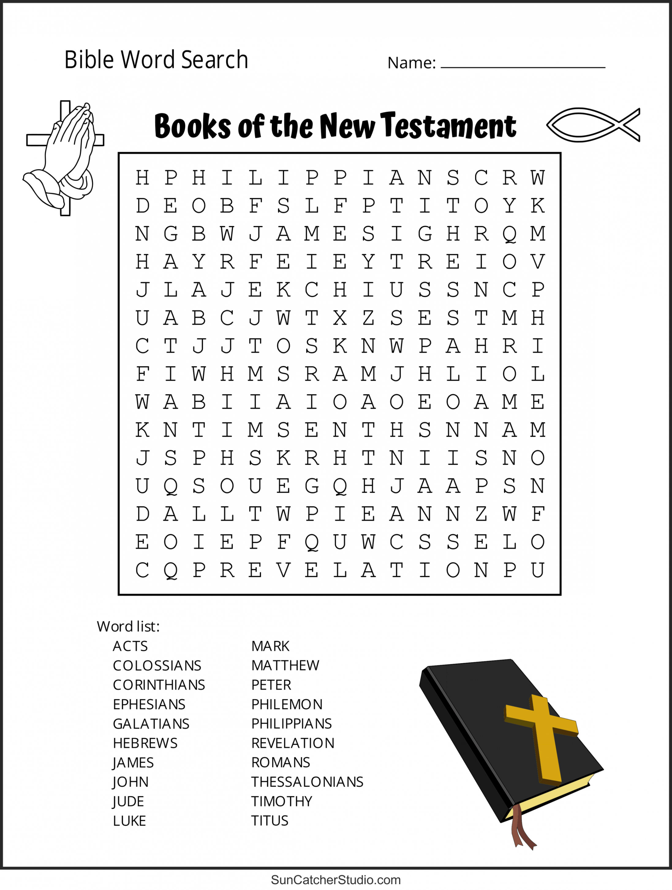 Bible Word Search (Free Printable Christian Puzzles) – DIY