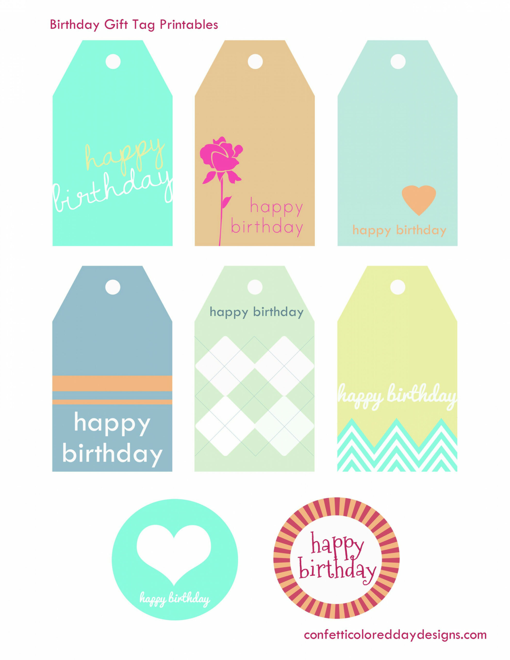 Birthday gift tags printable, Birthday gift tags, Free printable