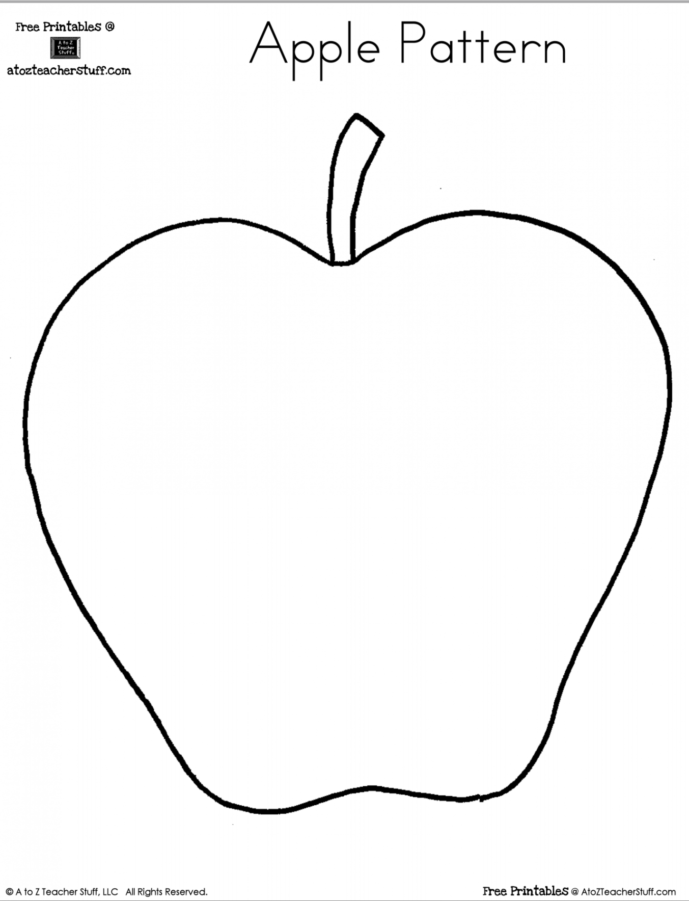 Blank Apple Writing Page or Shape Book free printable  Apple