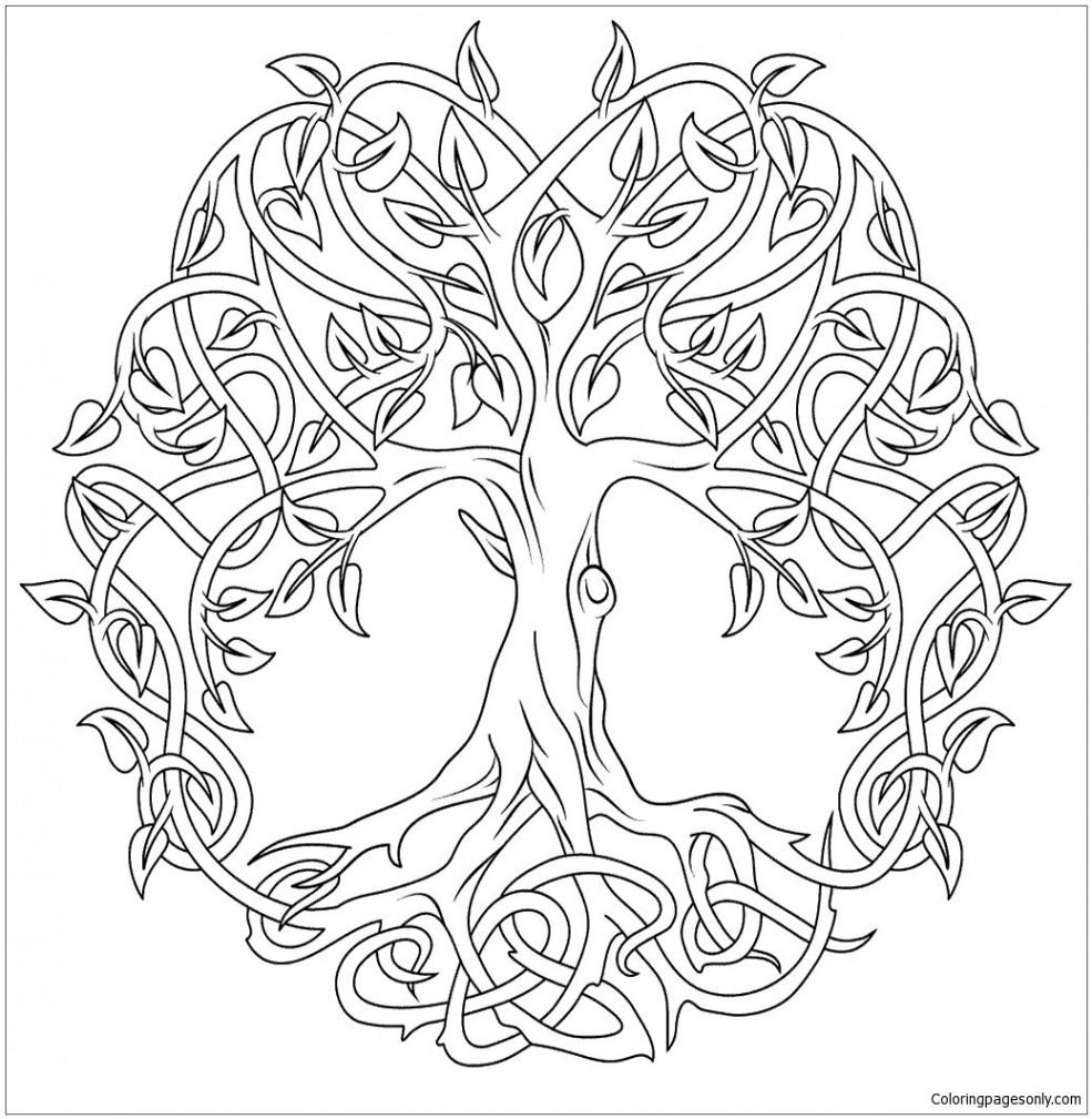 Celtic Tree of Life Coloring Page - Free Coloring Pages Online