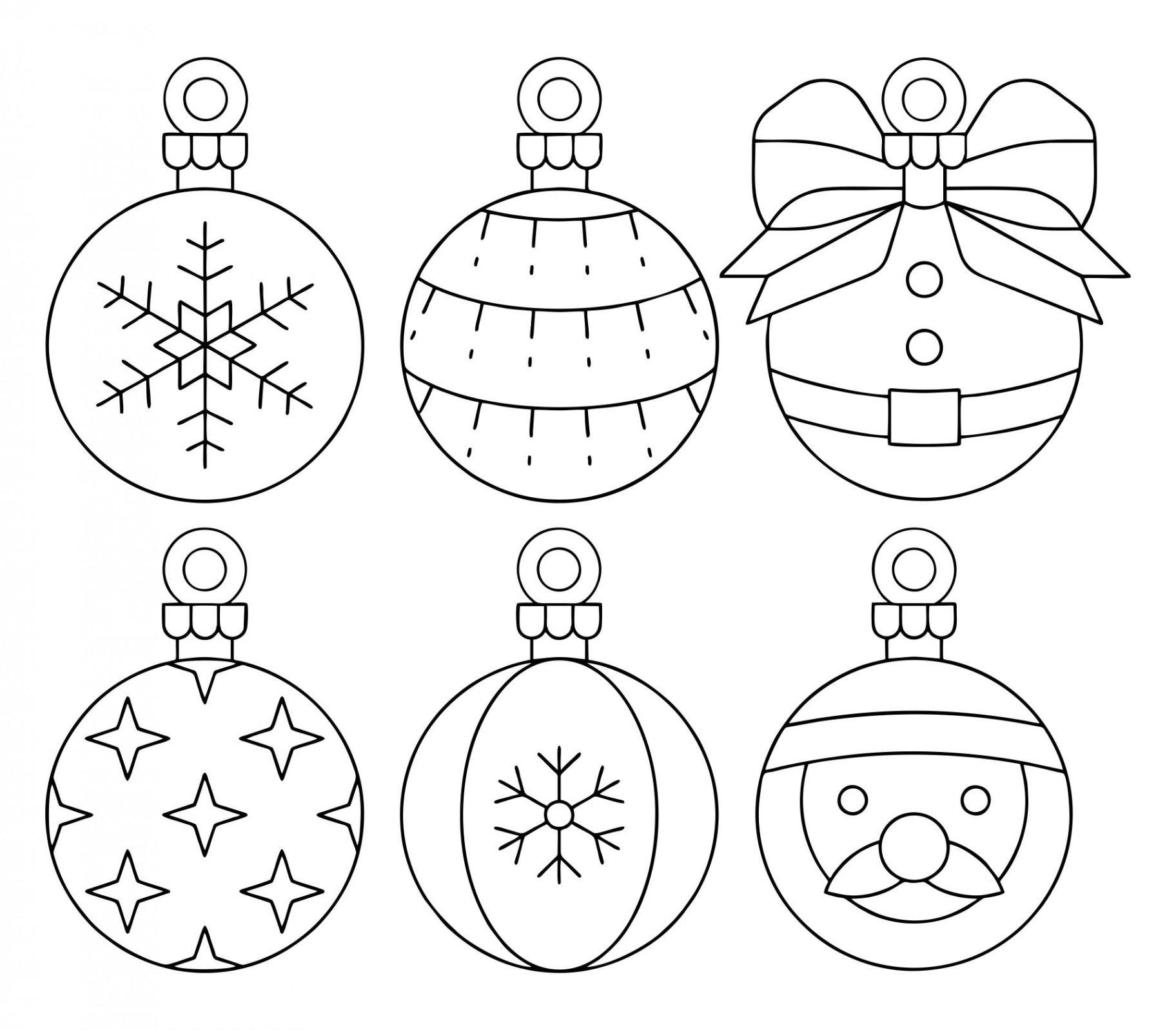 Christmas Tree Ornaments Templates Printable  Printable christmas