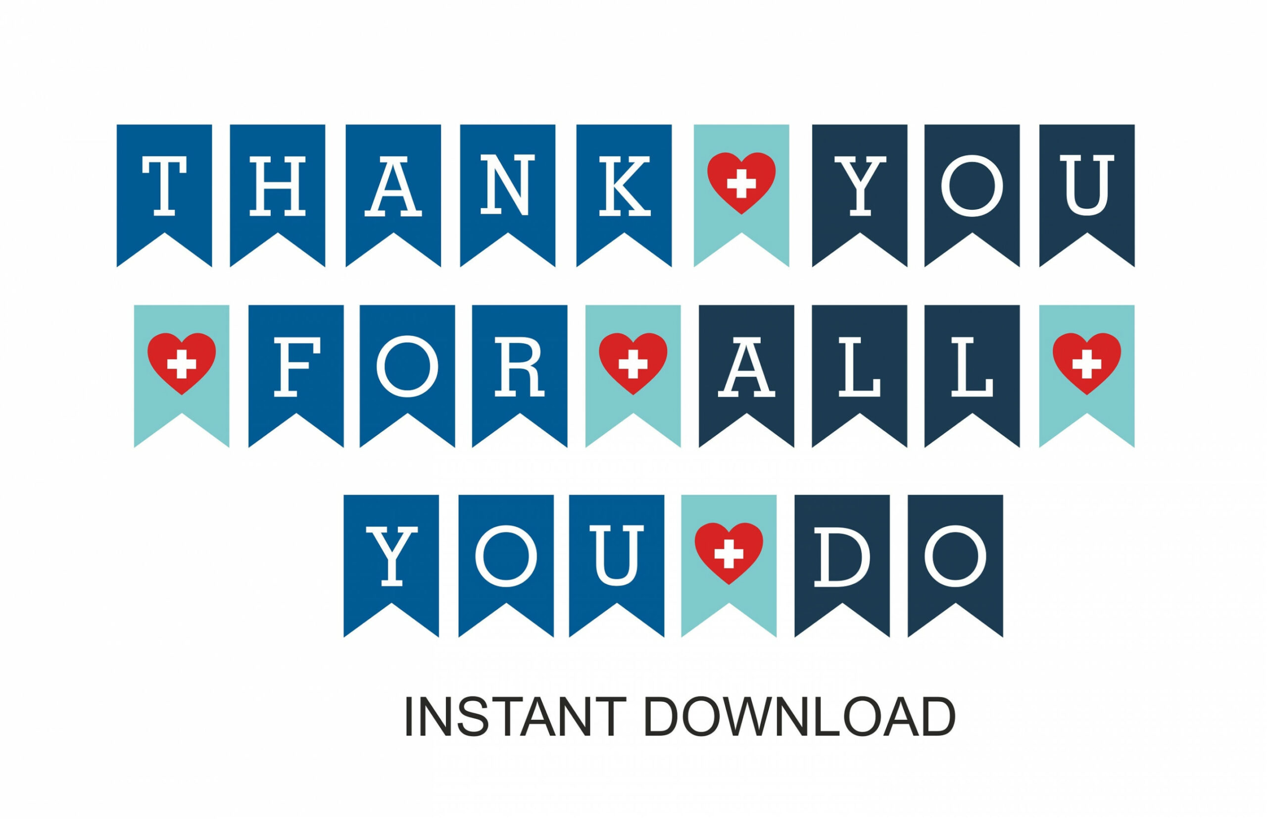 Danke Banner Printable / Thank you for all you do Banner Printable