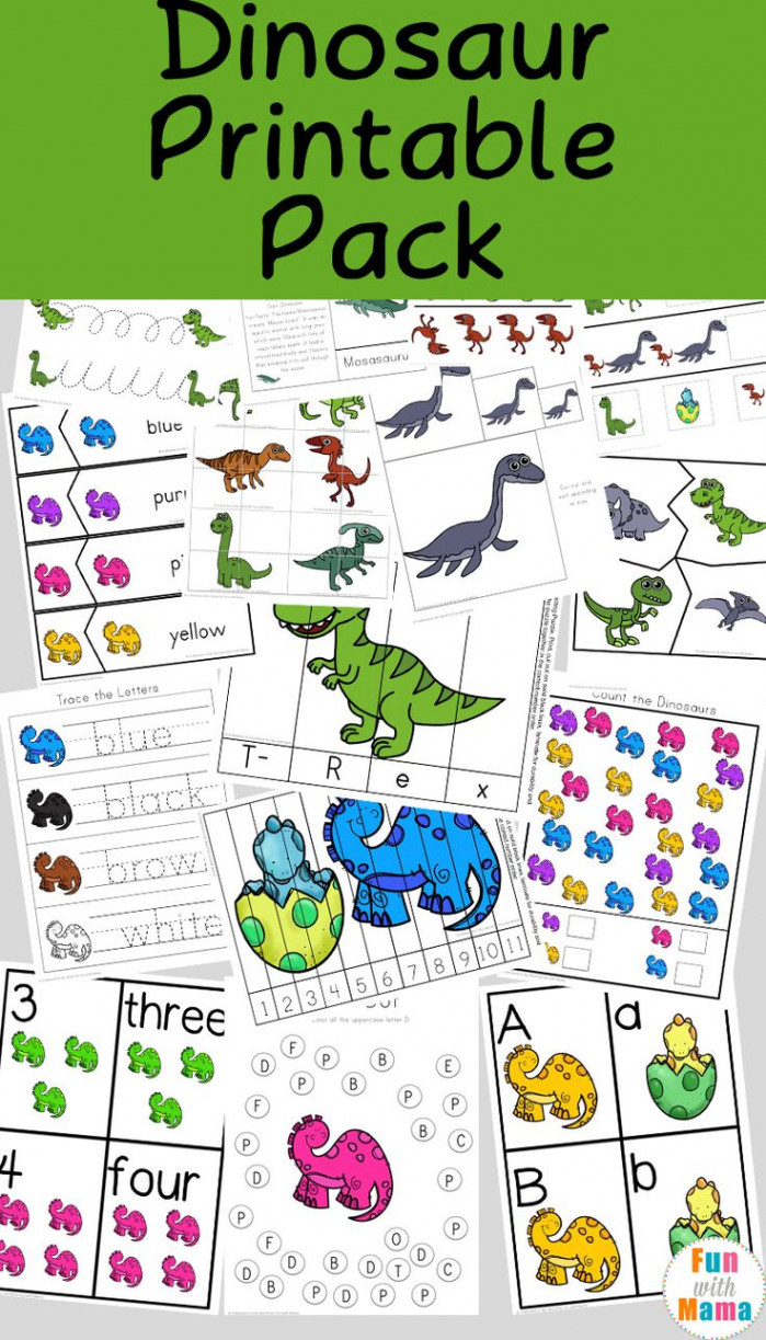 Dinosaur Preschool Printable Pack  Dinosaur theme preschool