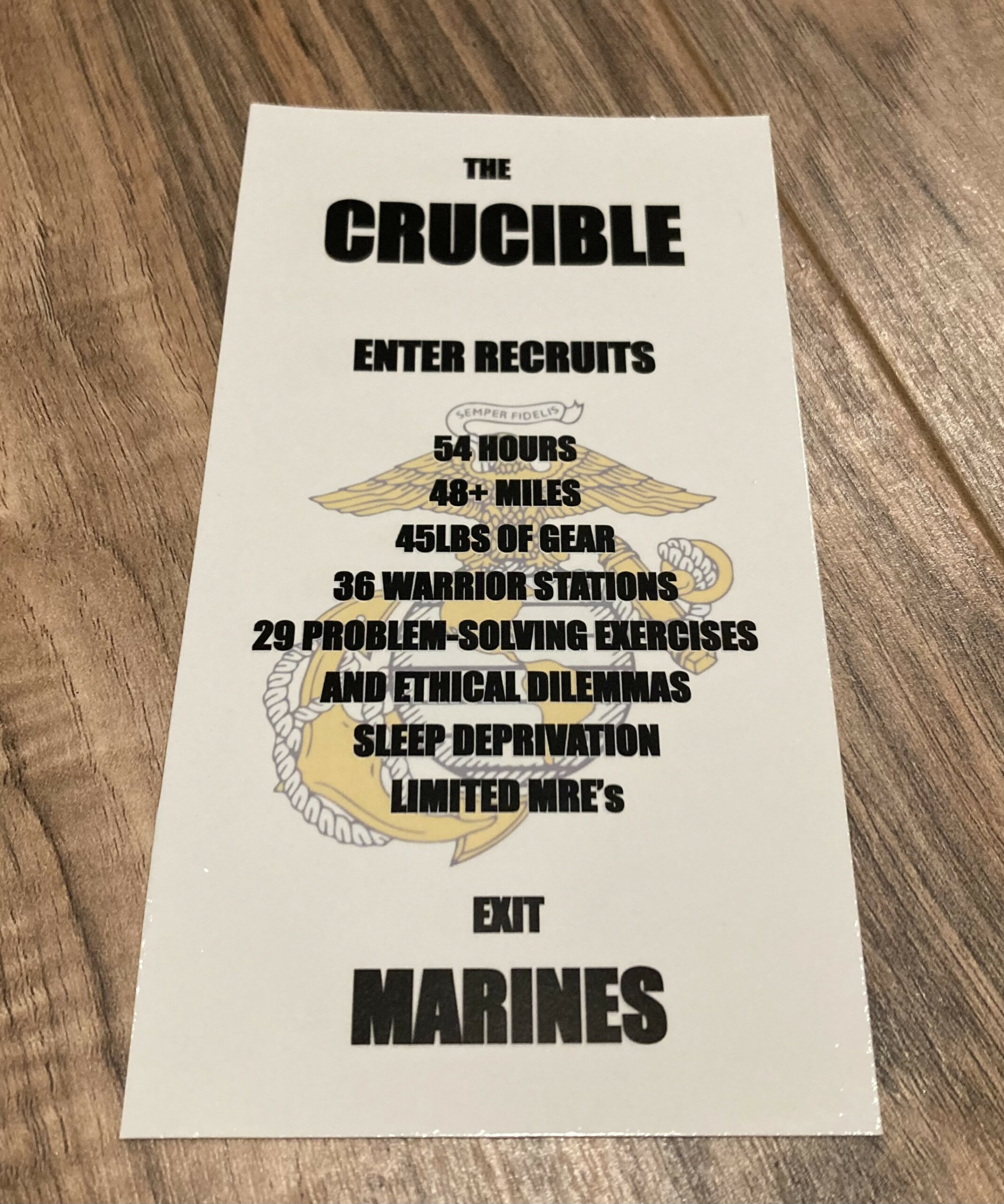 DIY USMC Crucible decal Marine Crucible candle water slide - Etsy