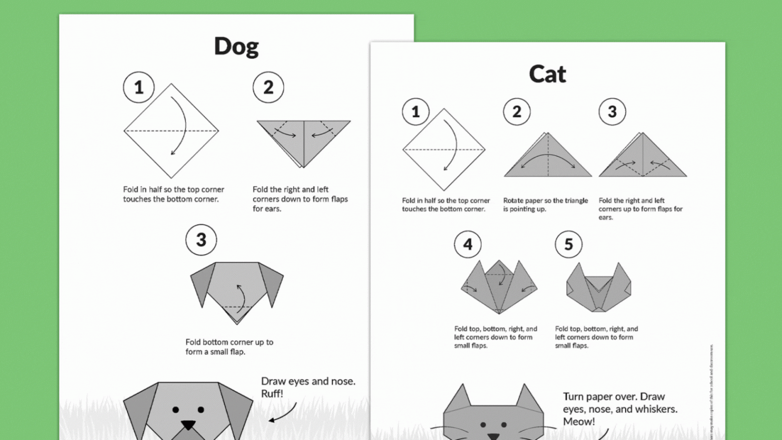 Easy Origami Projects for Kids (Free Printable Instructions)