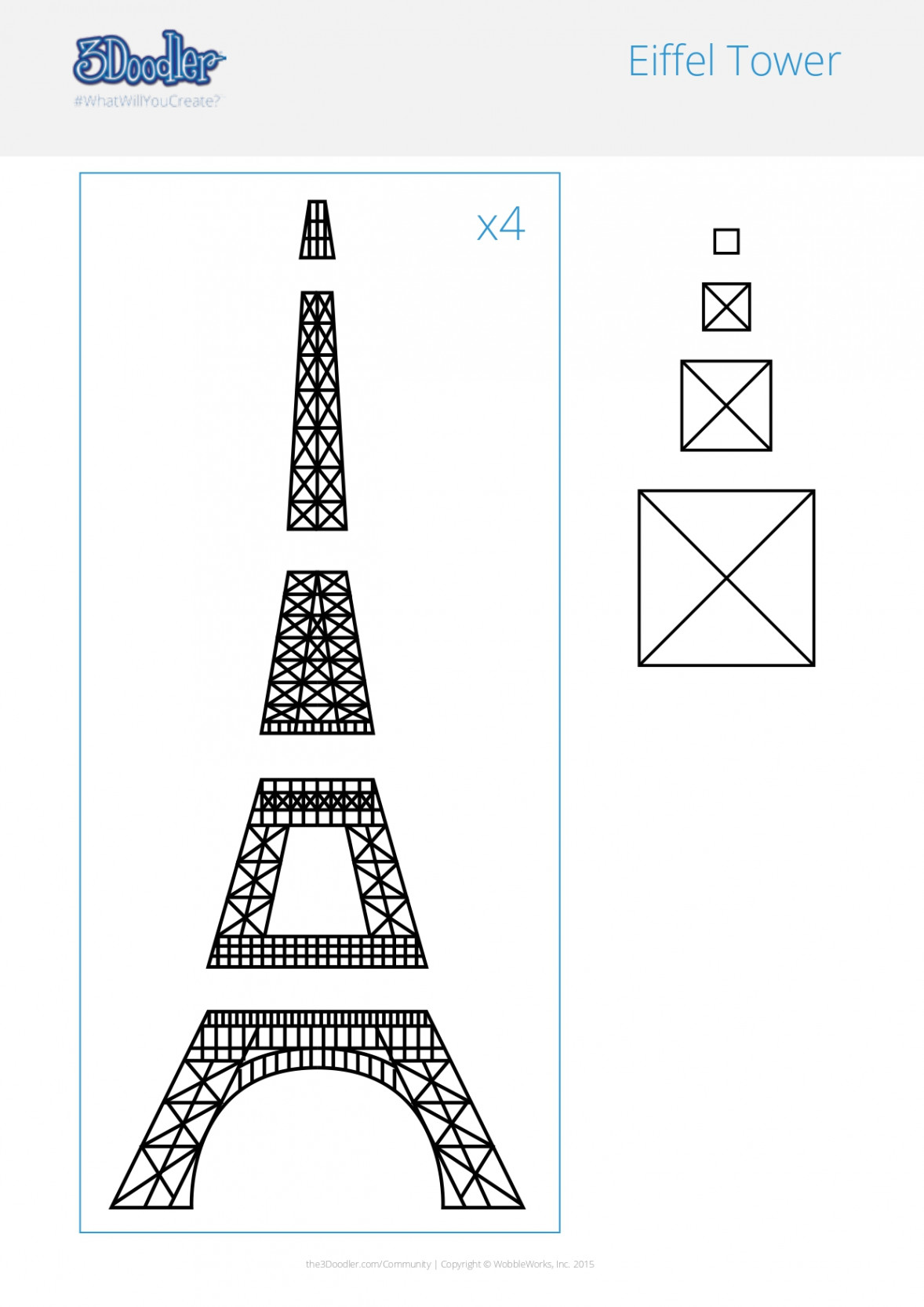 Eiffel Tower D Pen Stencil - Doodler