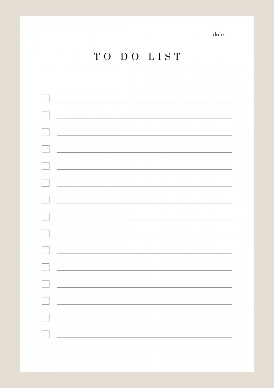 Free and customizable to do list templates