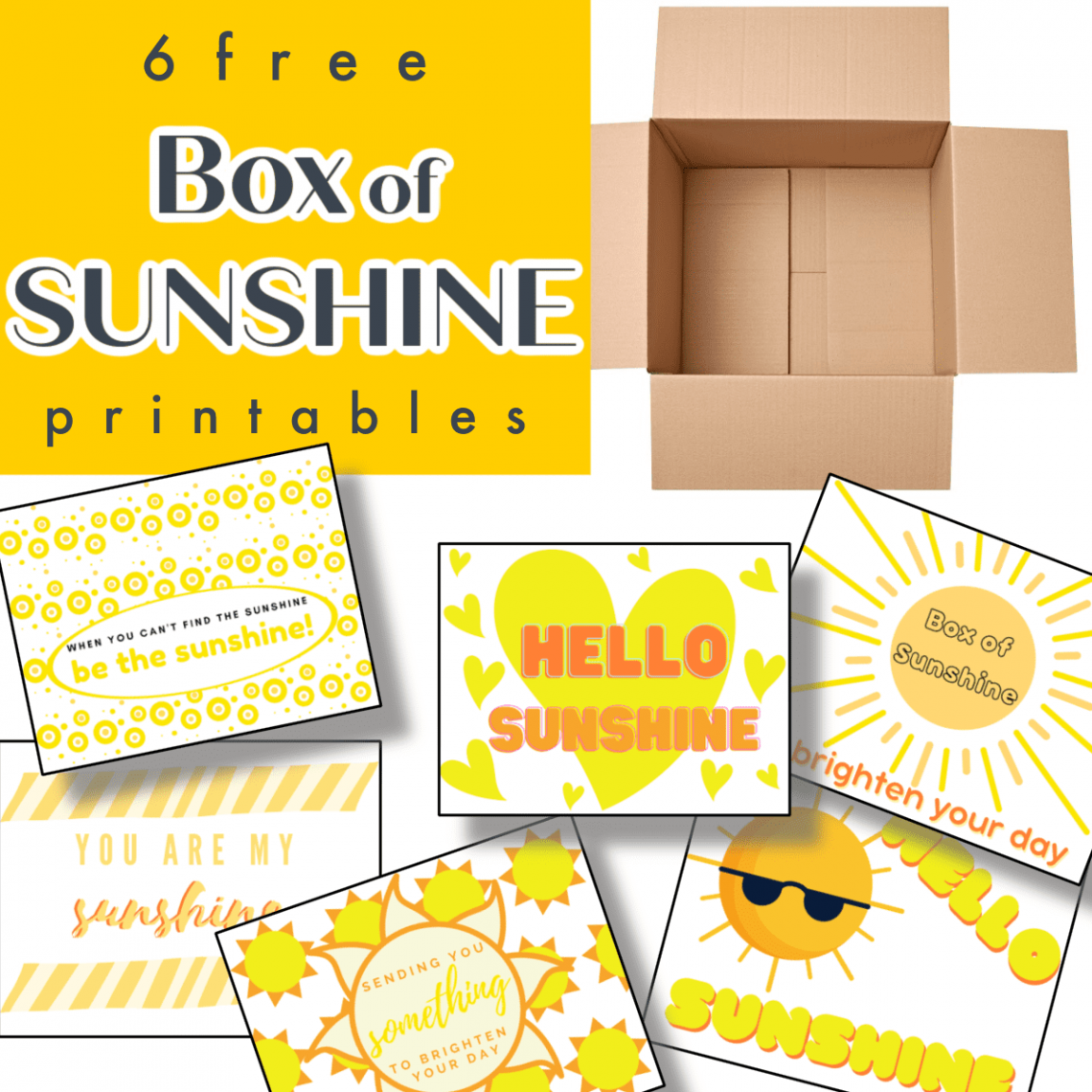 Free Box of Sunshine Printable - Organized