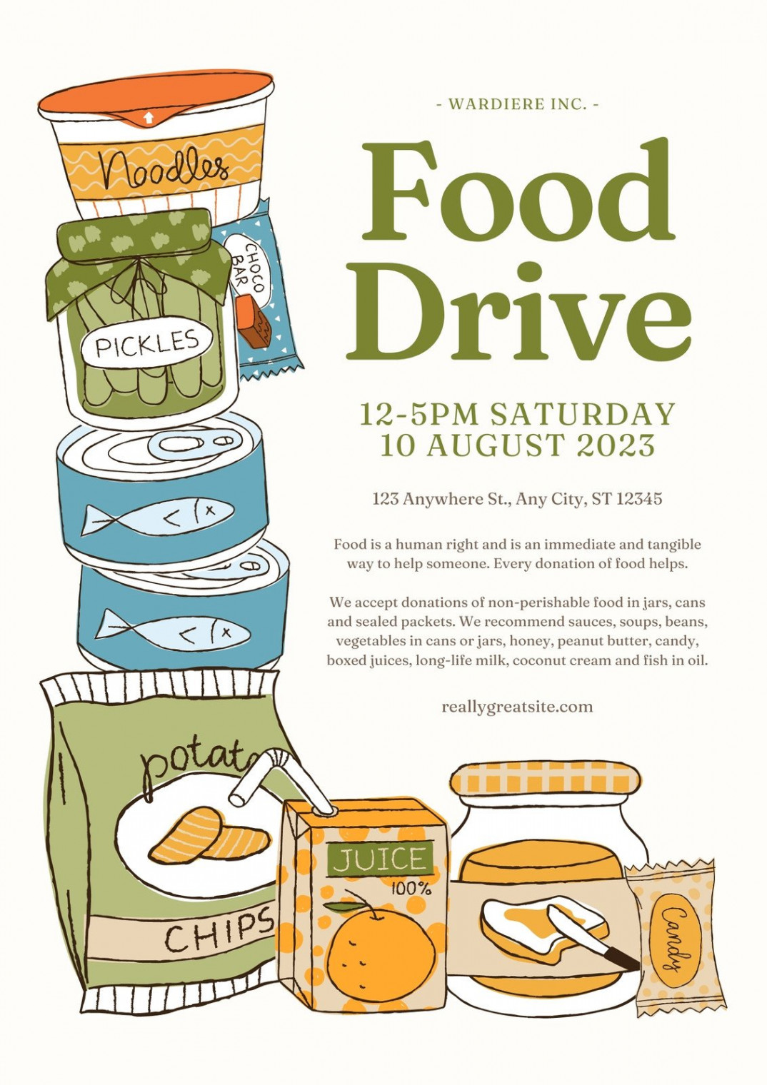 Free food drive flyer templates to edit and print  Canva