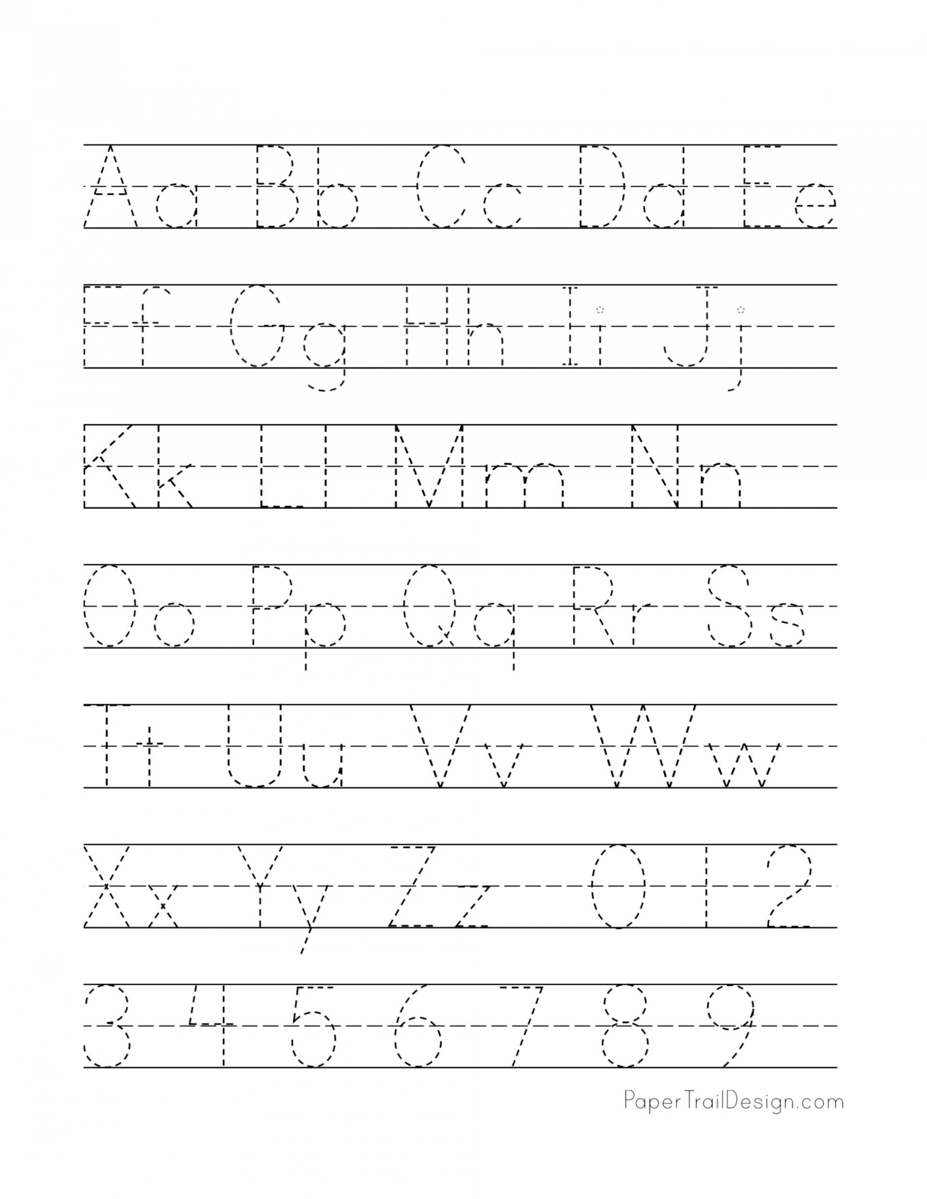 Free Printable Alphabet Handwriting Practice Sheets - Paper Trail