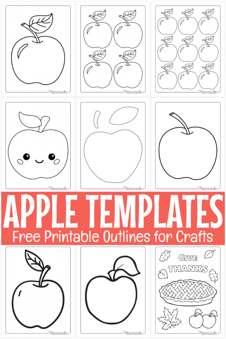 Free Printable Apple Templates for Fall Crafts