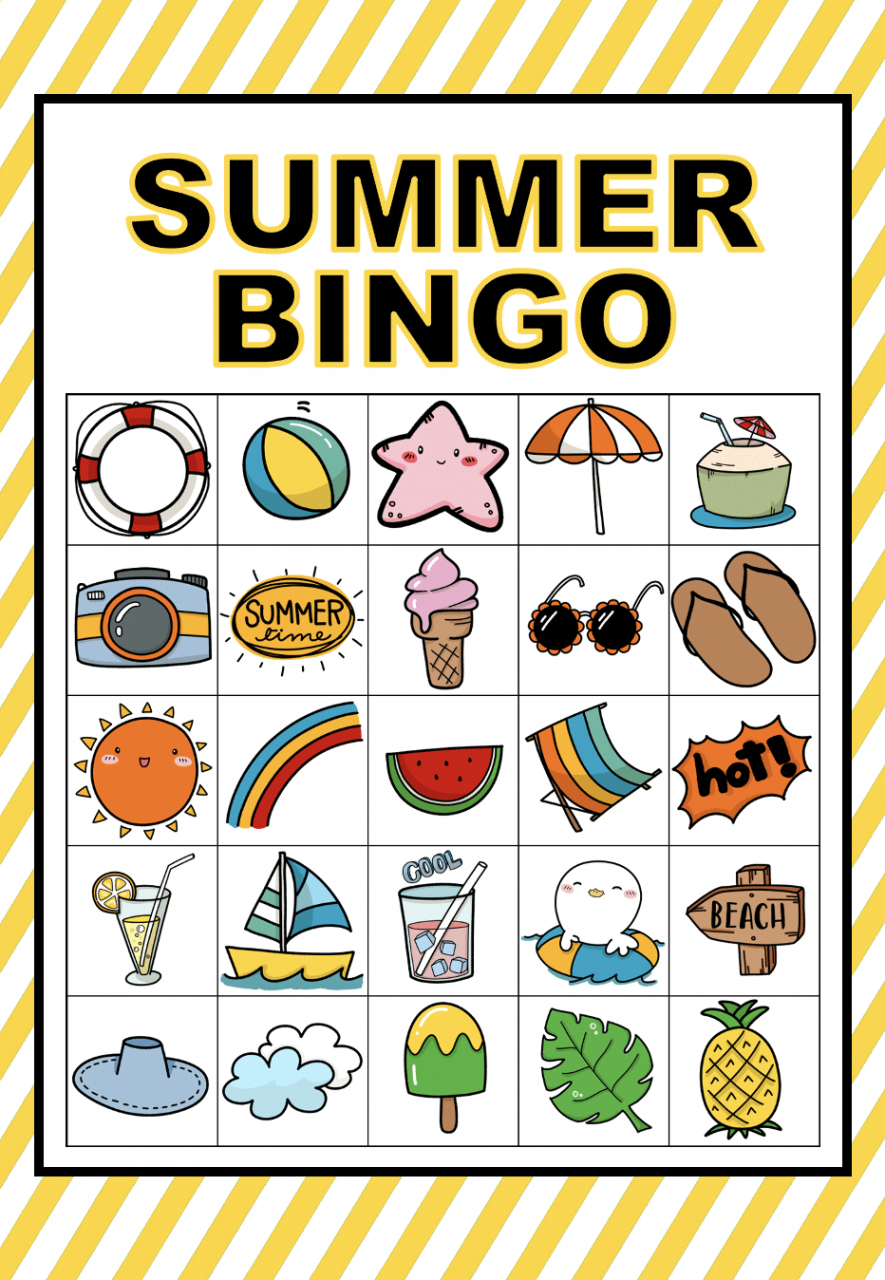 Free Printable Bingo Cards (Summer Edition) - We Made This Life