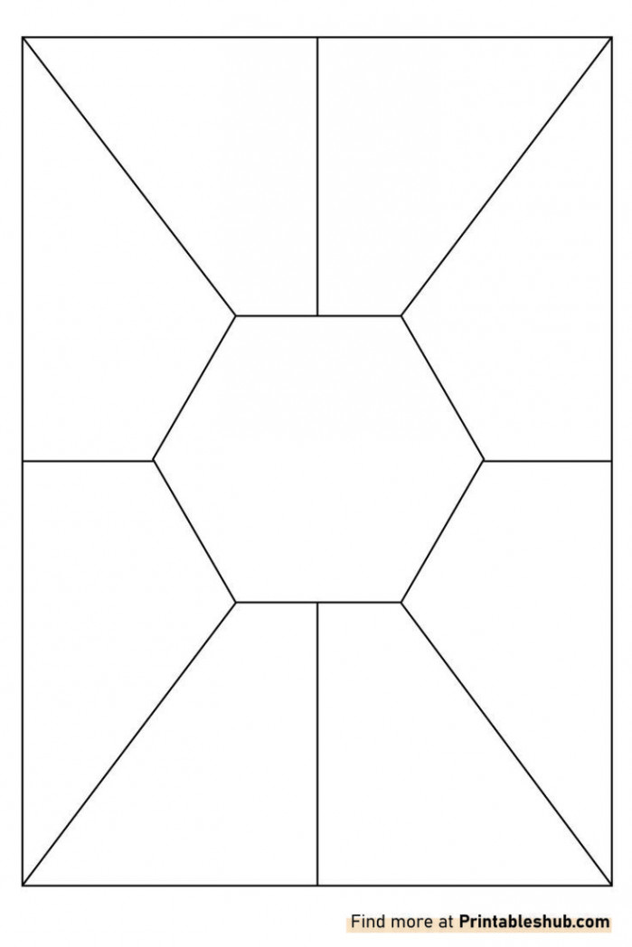 Free Printable Blank One Pager Template PDF in   Hexagon