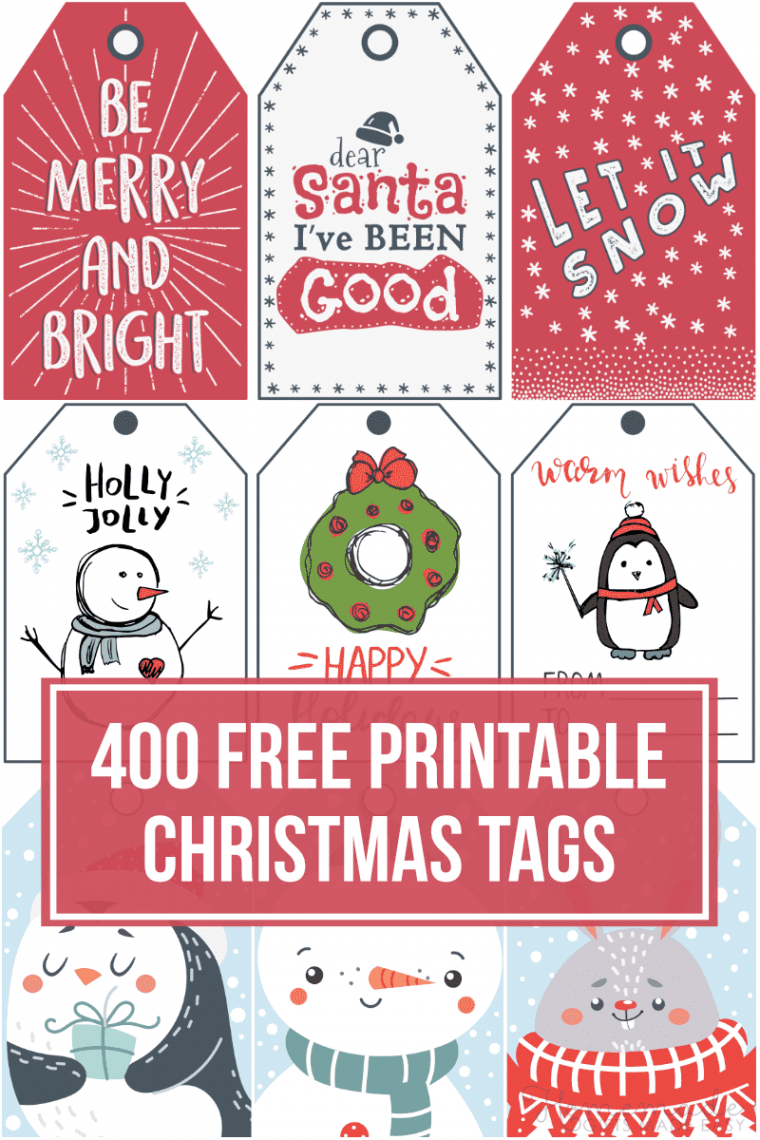 Free Printable Christmas Tags for your Holiday Gifts