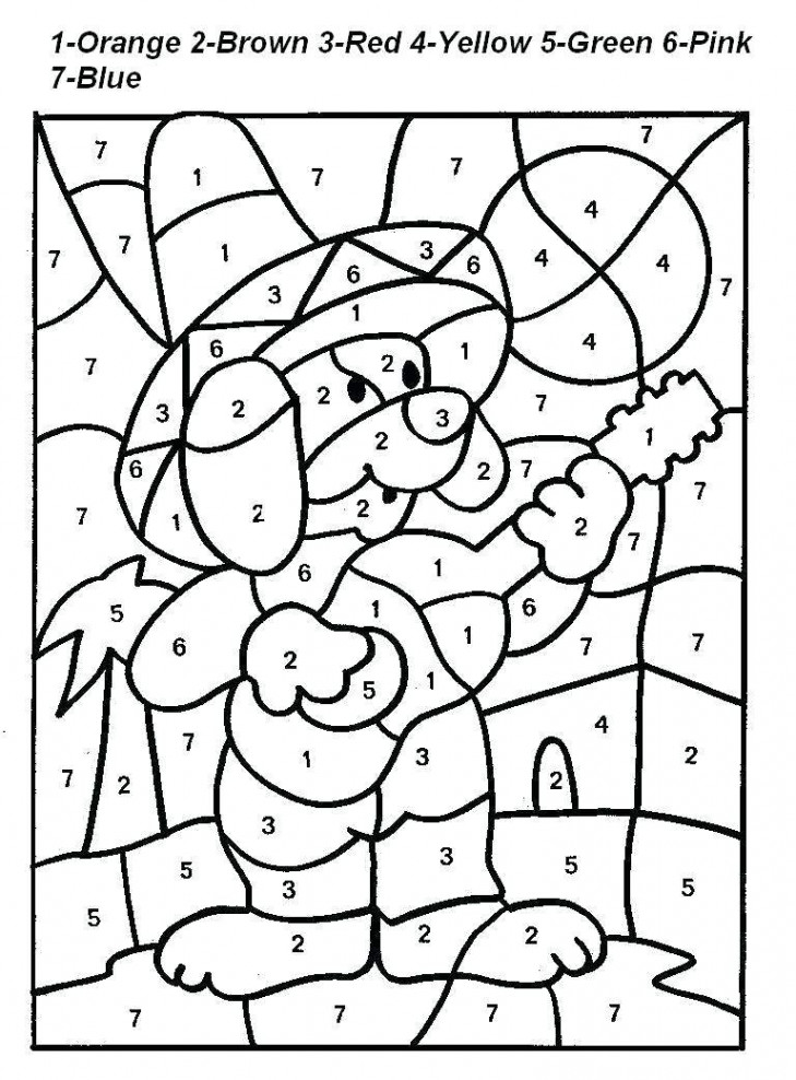 Free Printable Color by Number Coloring Pages - Best Coloring