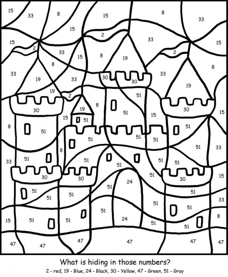 Free Printable Color by Number Coloring Pages - Best Coloring