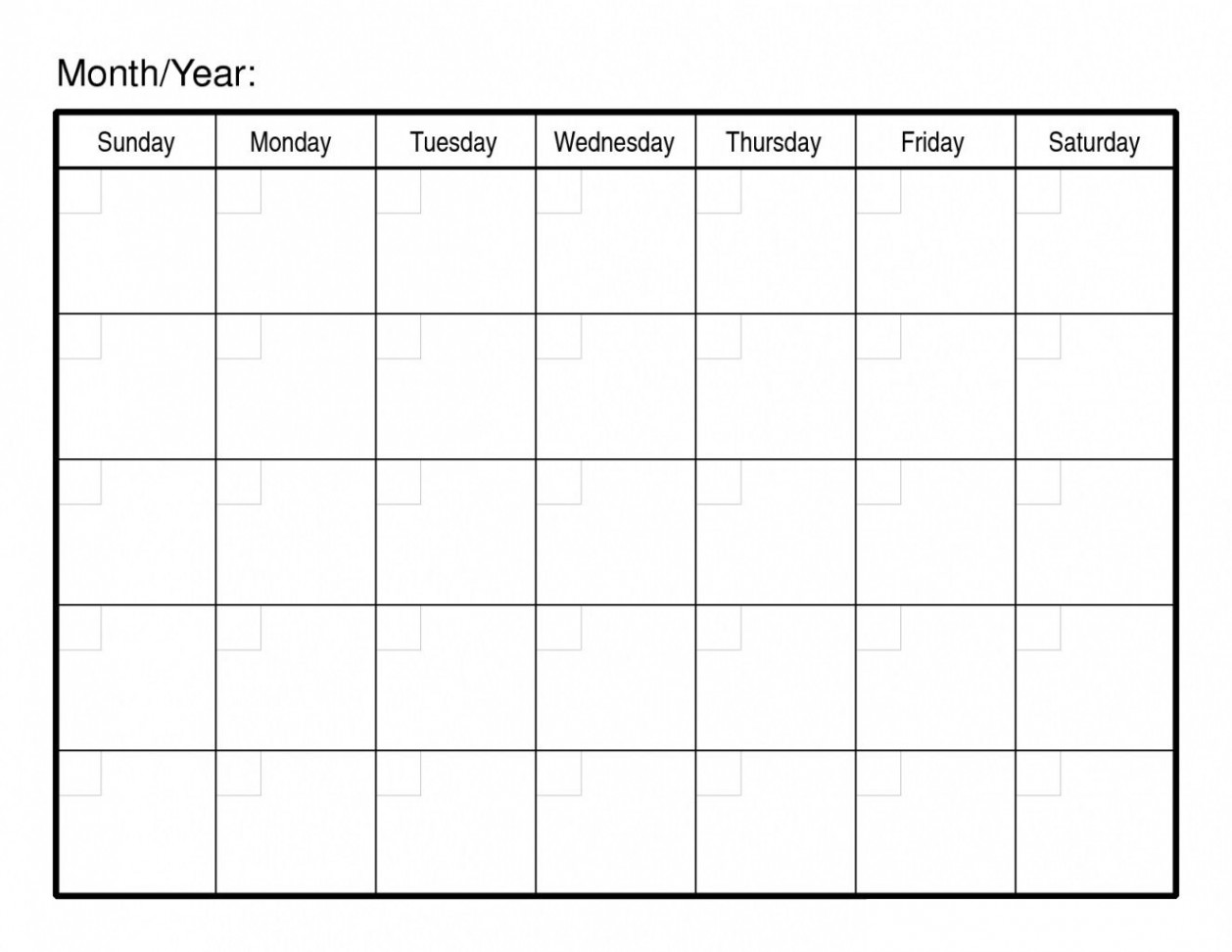 Free Printable  Day Calendar  Blank monthly calendar template