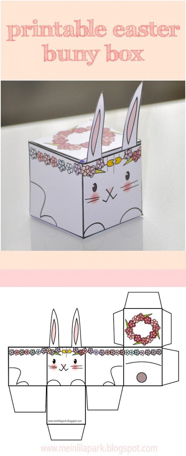 Free printable easter bunny box - ausdruckbare DIY Box - freebie