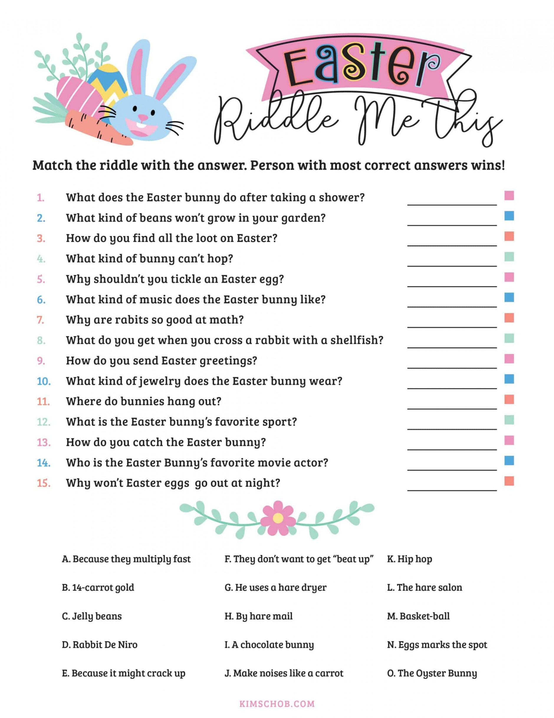 Free Printable Easter Games - Kim Schob