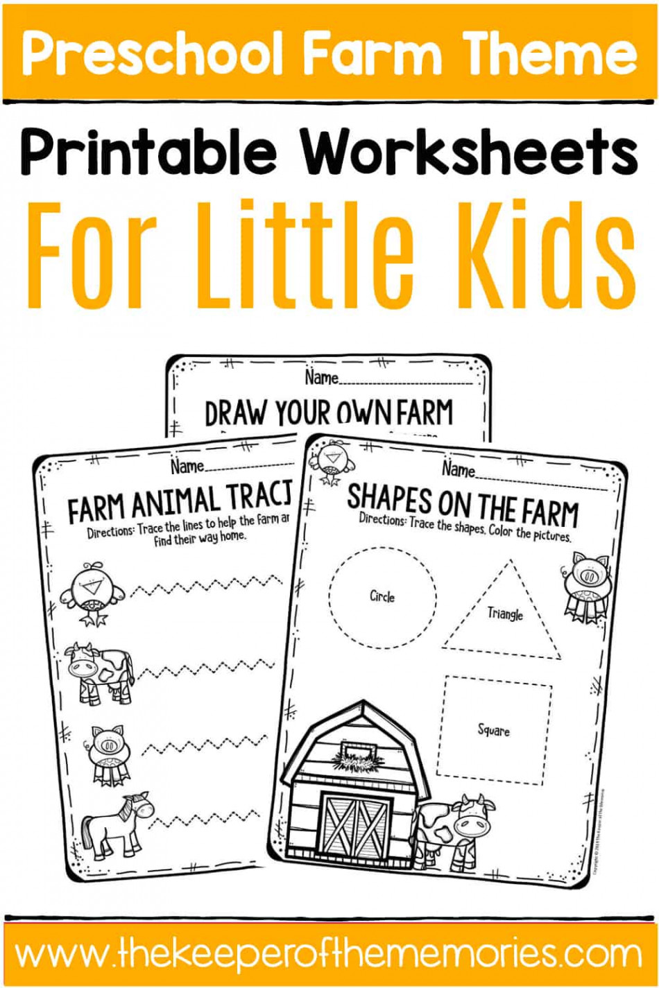 Free Printable Farm Preschool Worksheets - The Keeper of the Memories