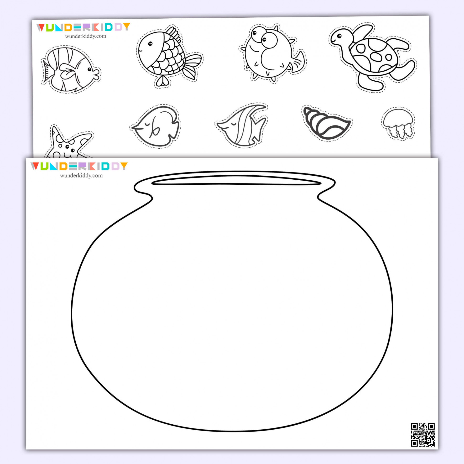 Free Printable Fish Bowl Craft Template for Kindergarten