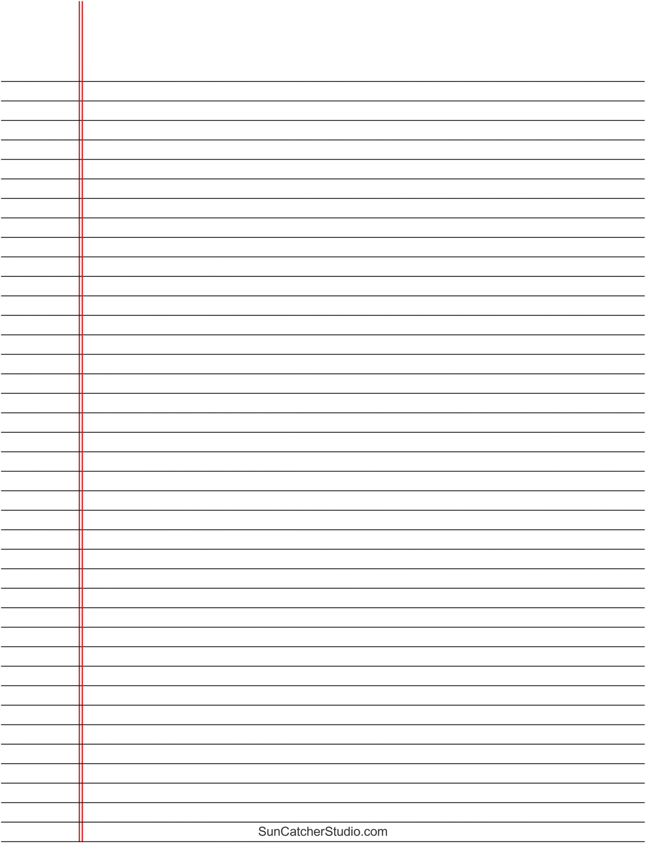 Free Printable Lined Paper (Handwriting, Notebook Templates) – DIY