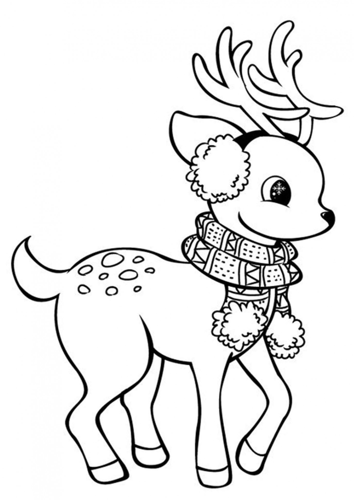 Free Printable Reindeer Coloring Pages  Christmas coloring sheets