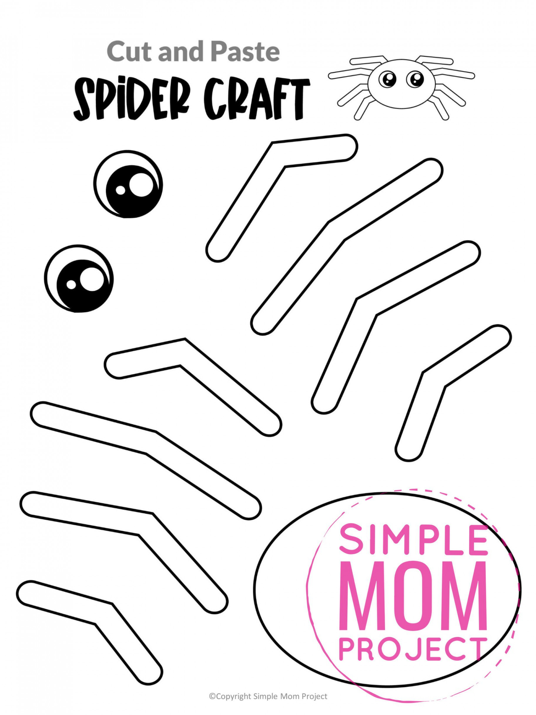 Free Printable Spider Craft Template  Spider crafts, Spider