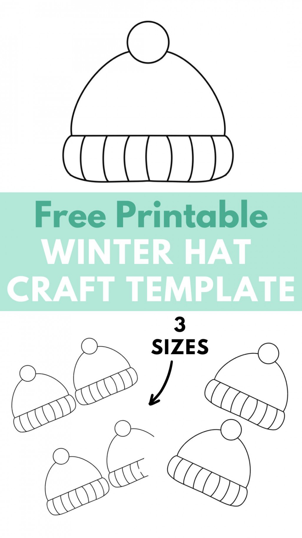 Free Printable Winter Hat Craft Template -