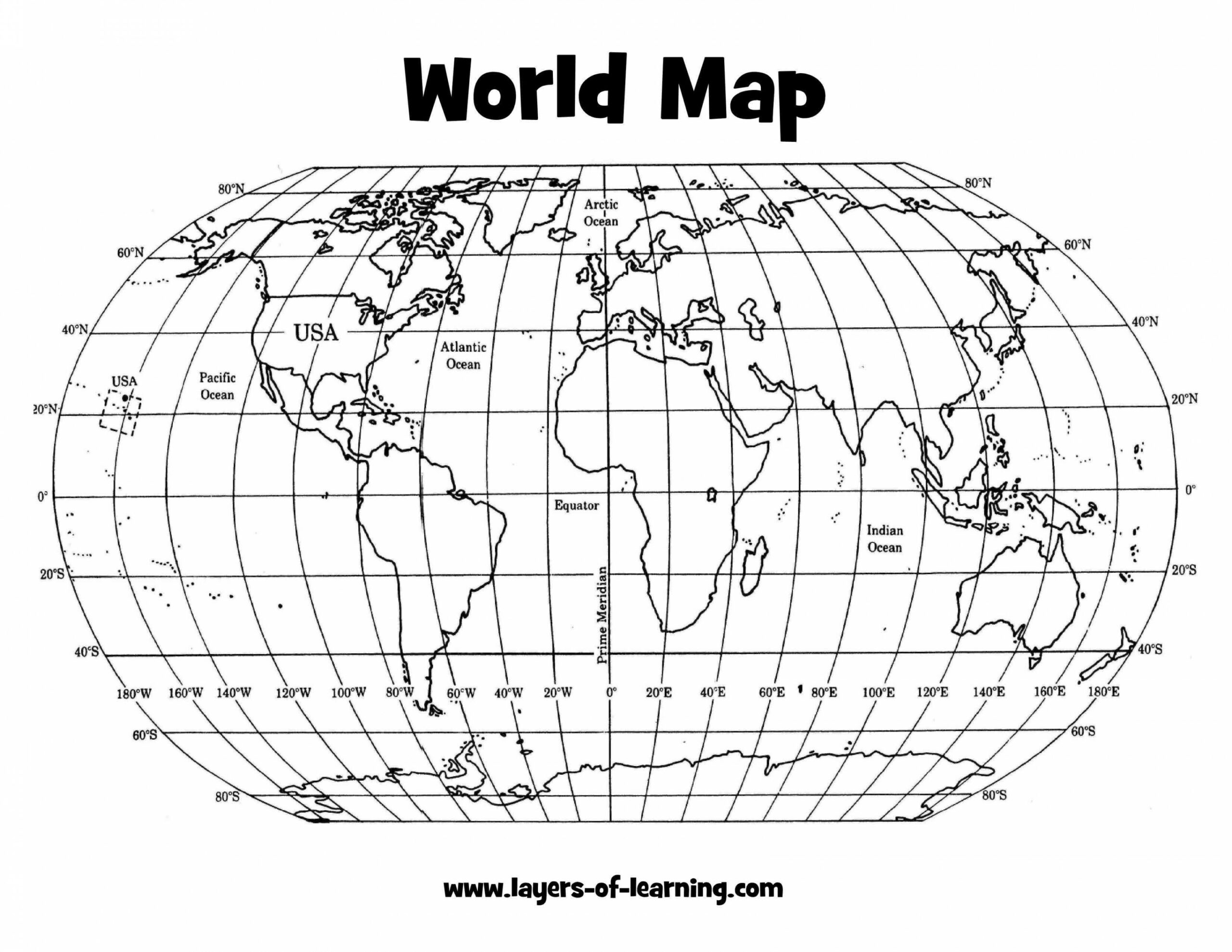 Free Printables - Layers of Learning  Latitude and longitude map