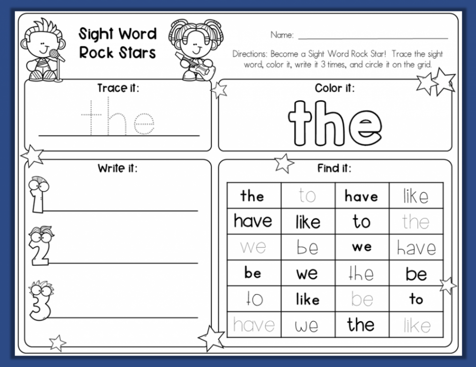 Free Sight Word Printable: THE - Little Playful Learners