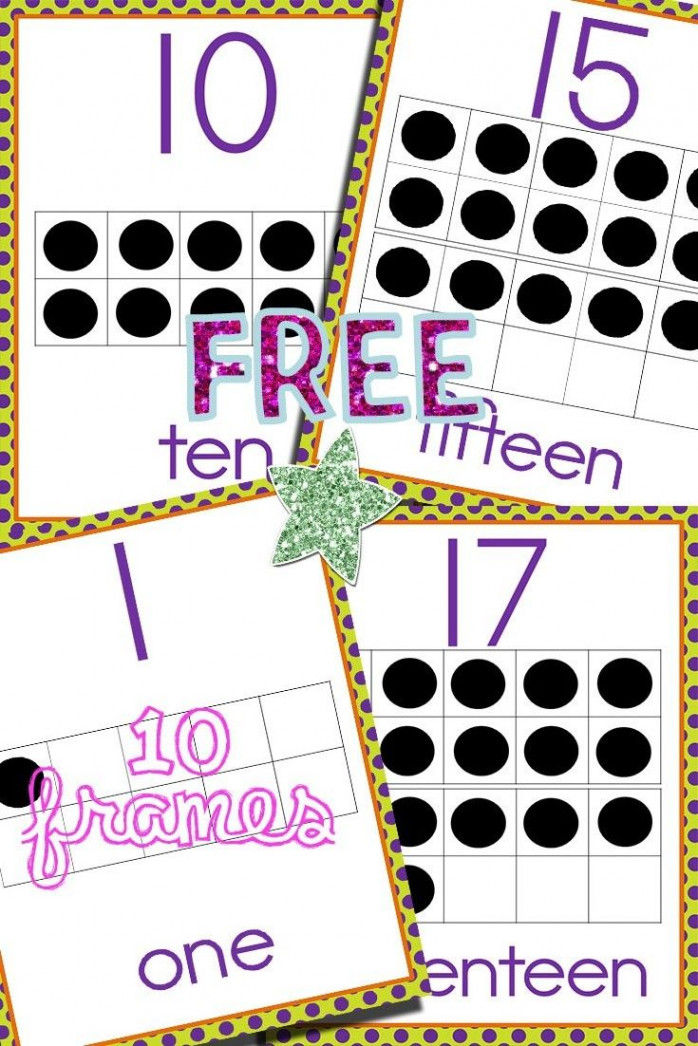 FREE ten frames ( to ) posters  Math centers kindergarten