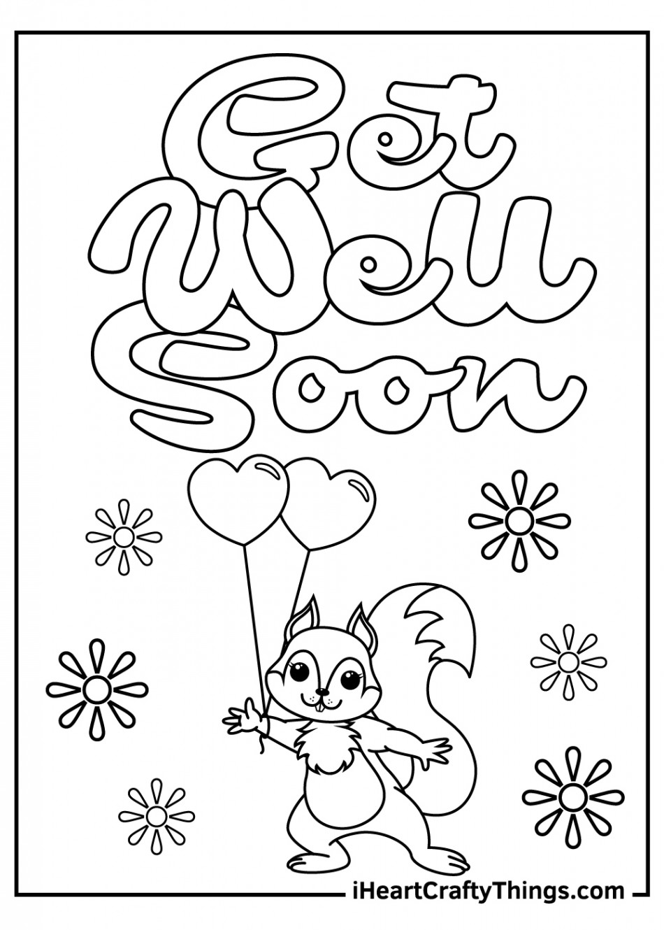 Get Well Soon Coloring Pages (% Free Printables)