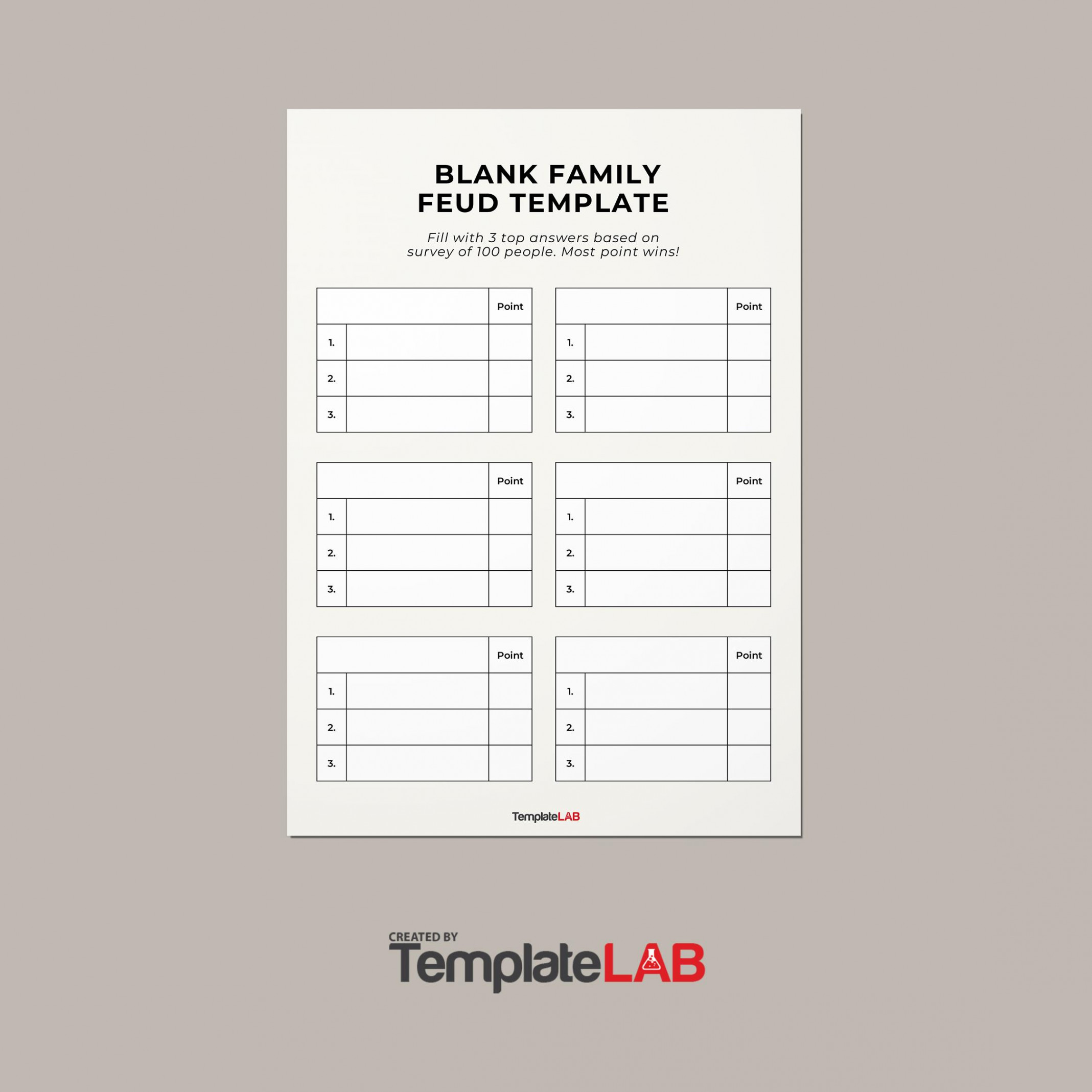 Great Family Feud Templates (PowerPoint, PDF & Word) ᐅ TemplateLab