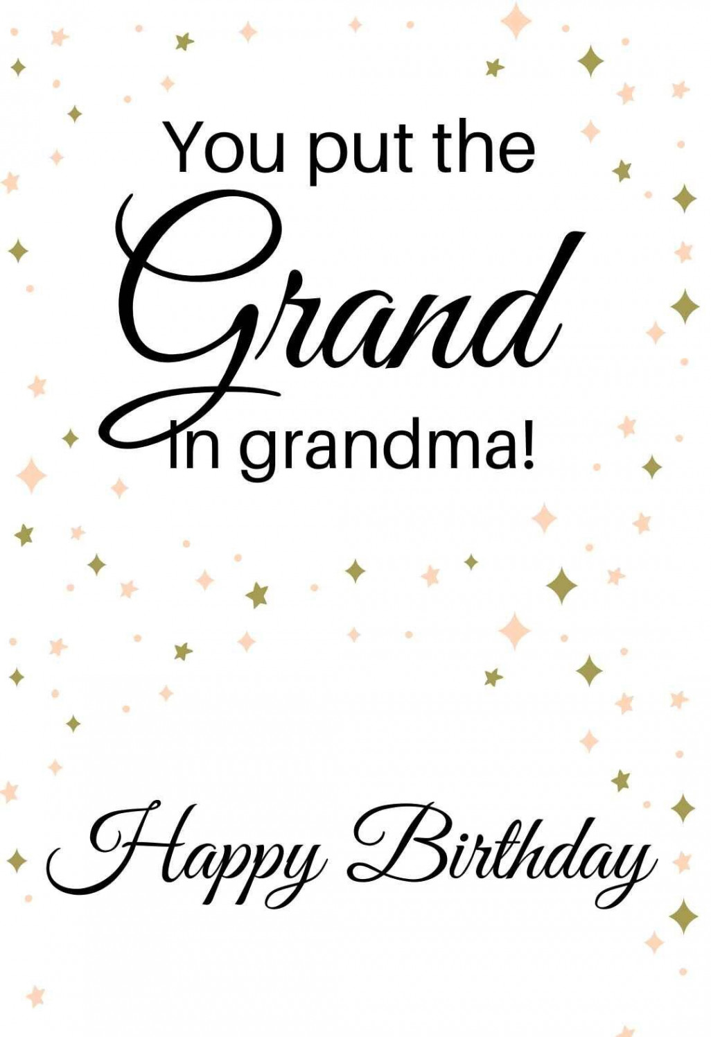 Happy birthday grandma, Birthday card printable, Grandma birthday card