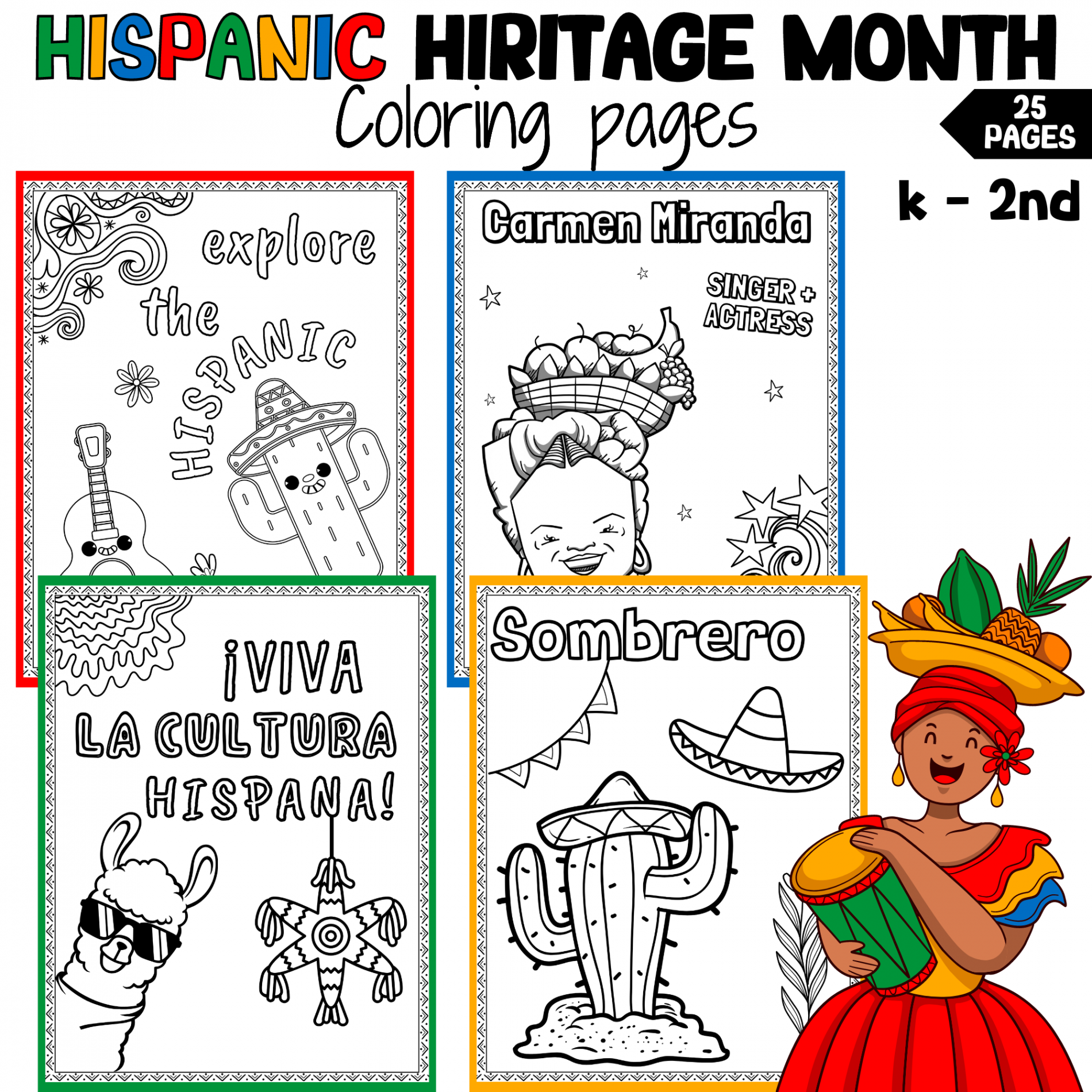 Hispanic Heritage Month Coloring Pages  Hispanic Heritage Month