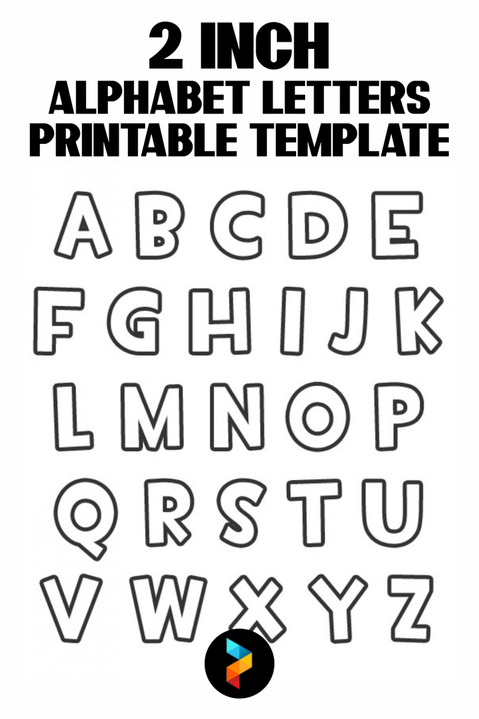 Inch Alphabet Letters Printable Template  Printable letter