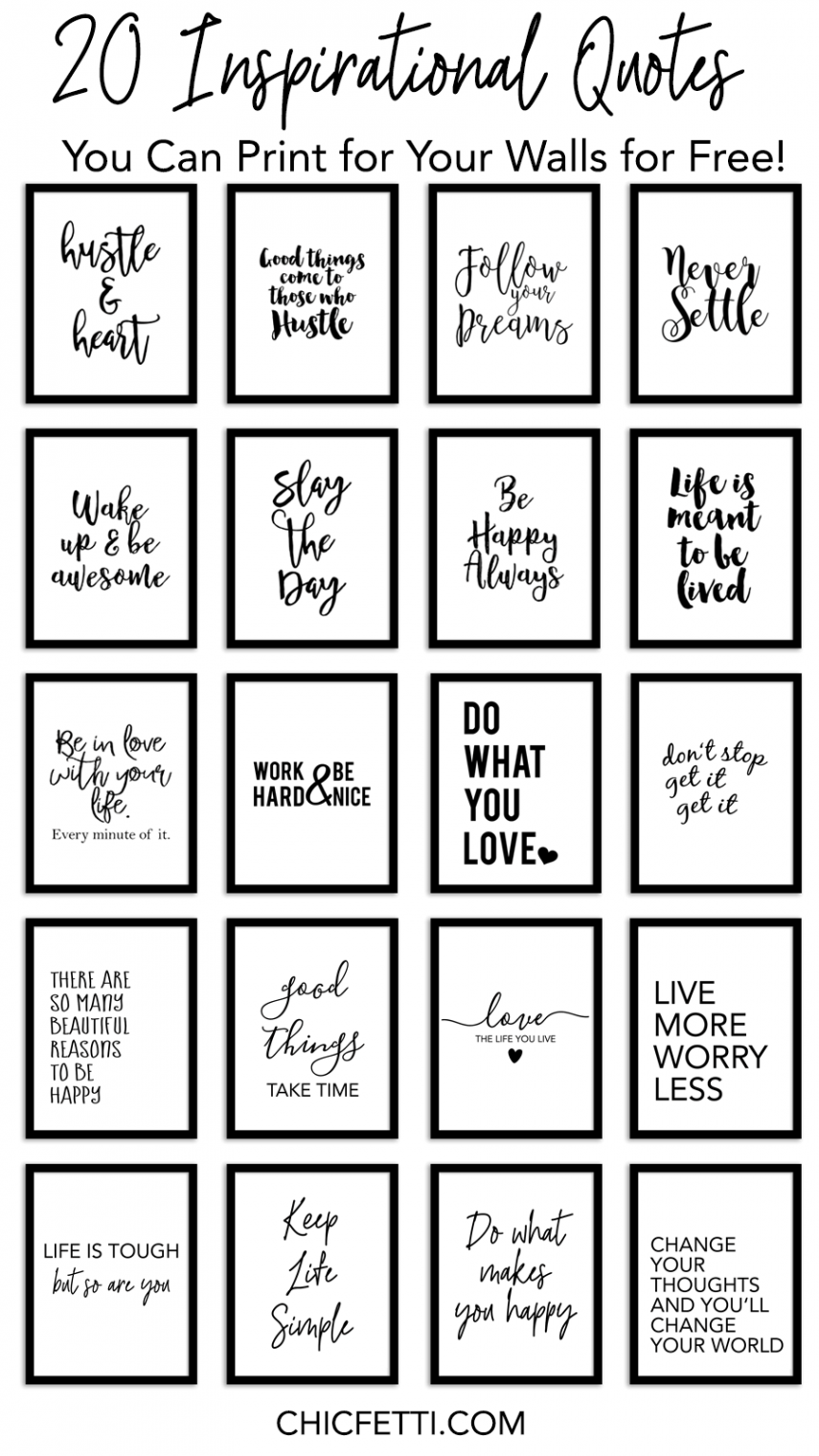 Inspirational Quotes You Can Print for Your Walls for Free