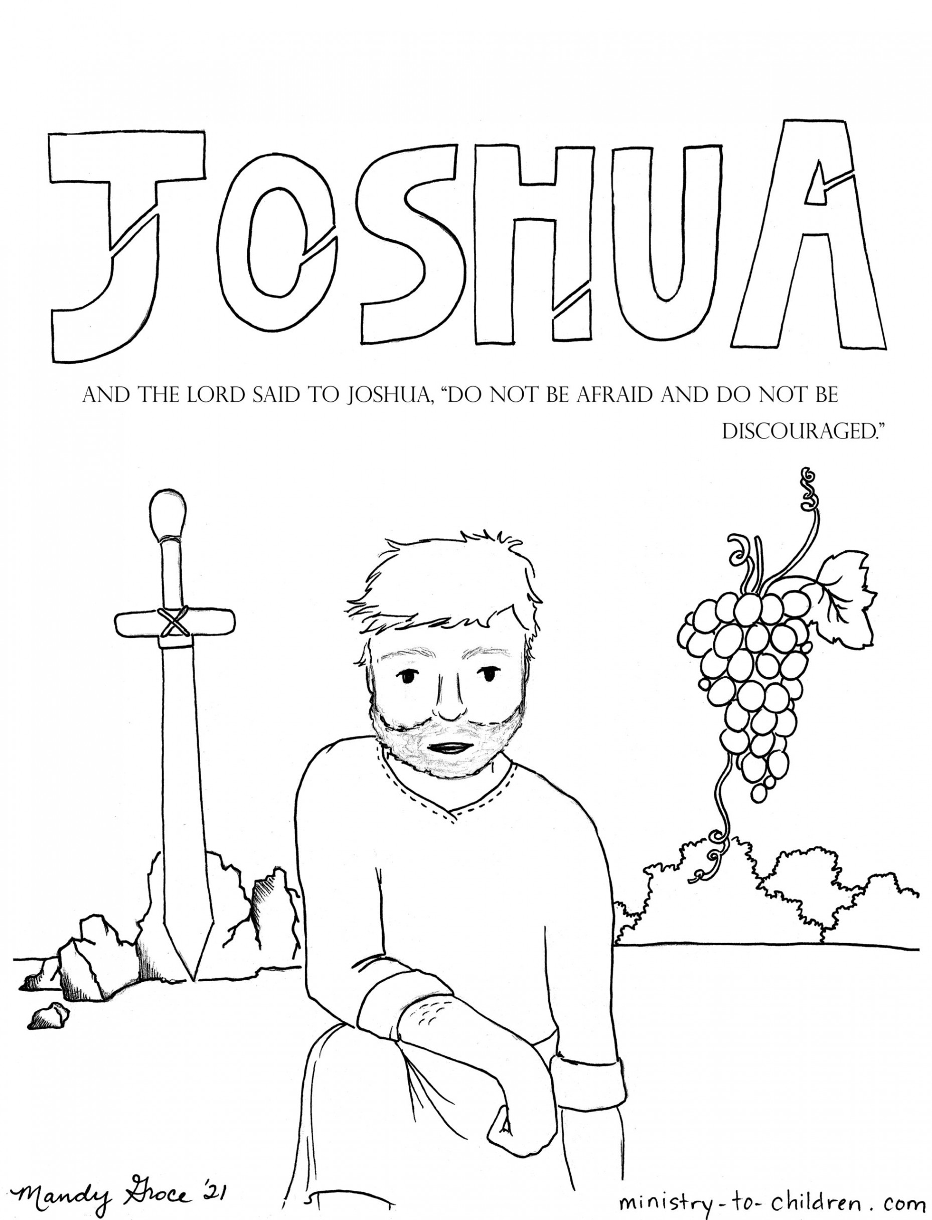 Joshua Coloring Page - Ministry-To-Children Coloring Pages, Joshua