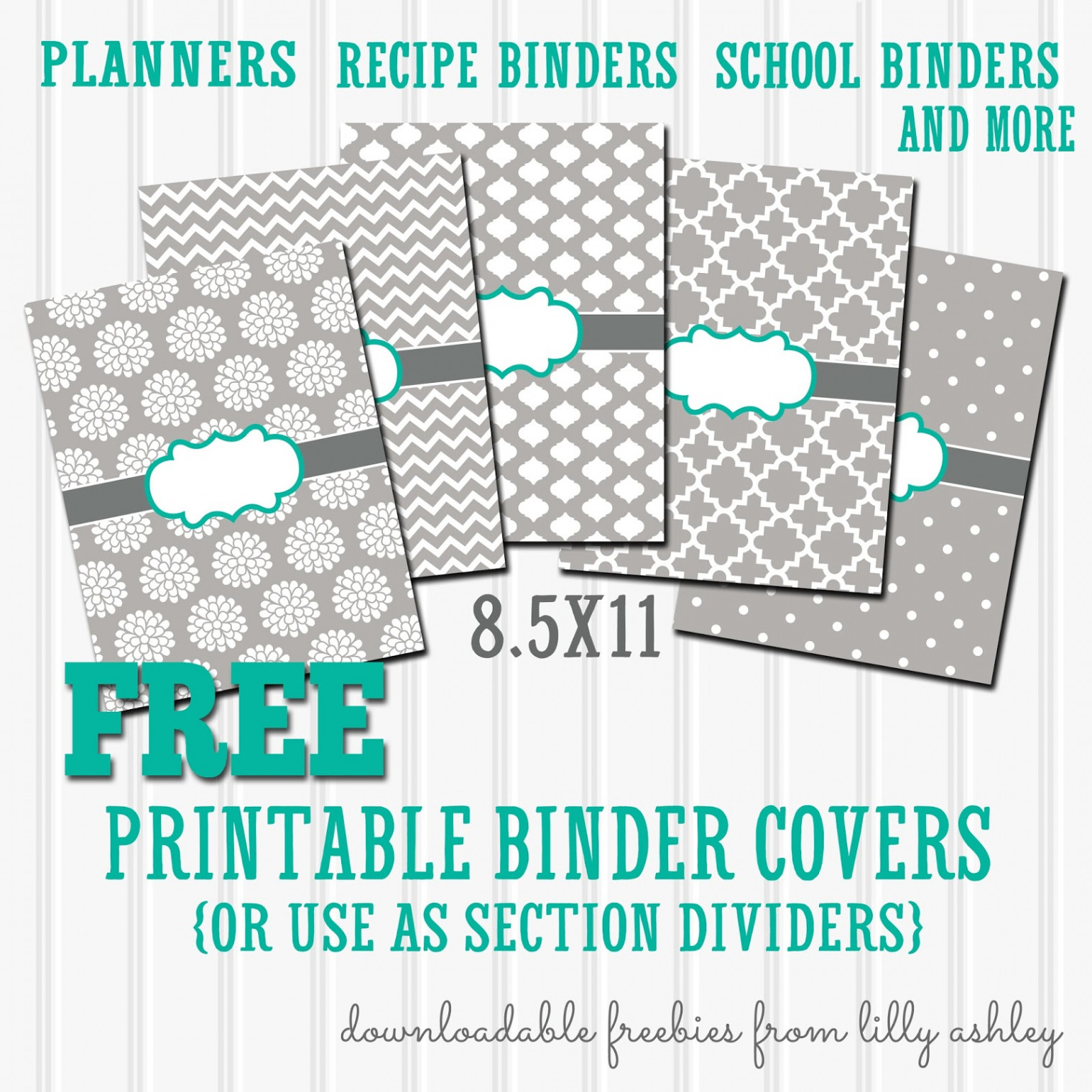 Lilly Ashley: Free Binder Covers Printable Set