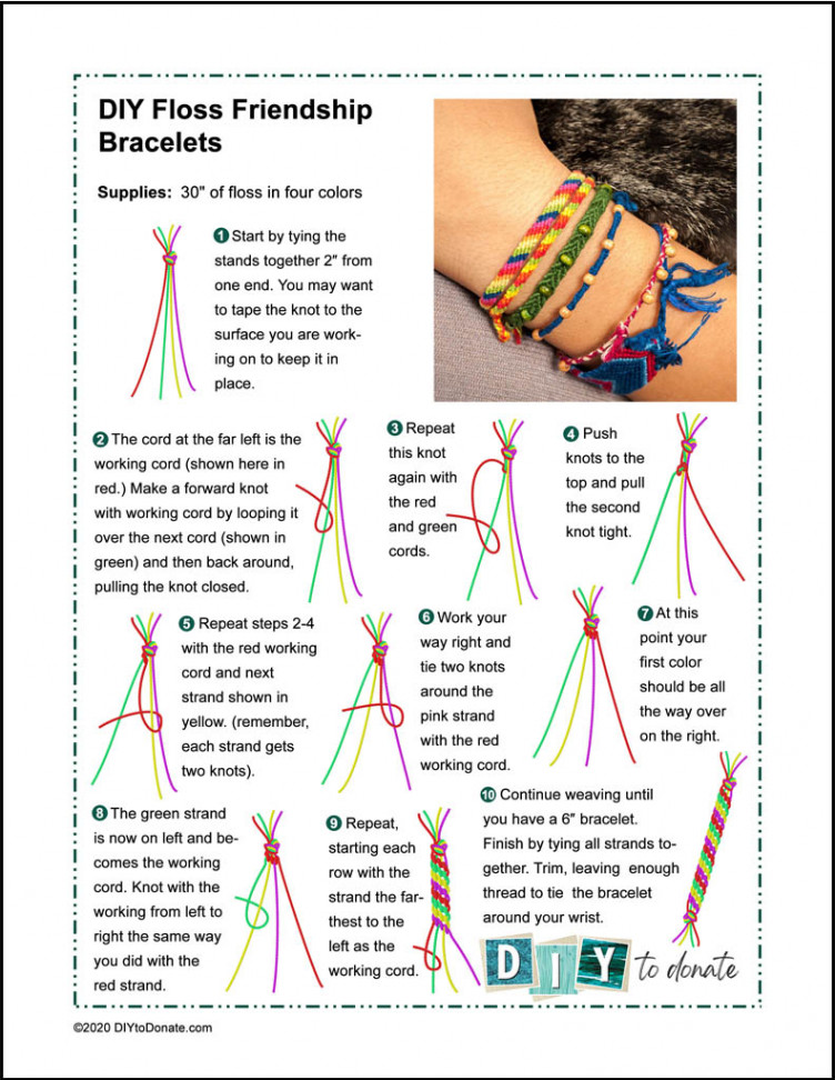 Make Super Easy Friendship Bracelets to Donate - DIYToDonate