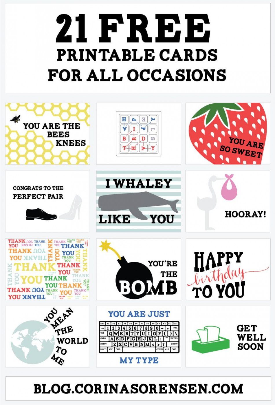 Printable Cards For All Occasions (Corina