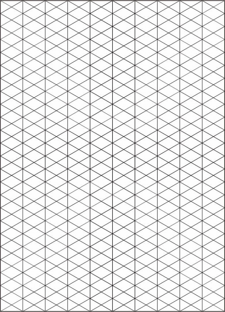 Printable Isometric Graph Paper  Isometric graph paper, Isometric