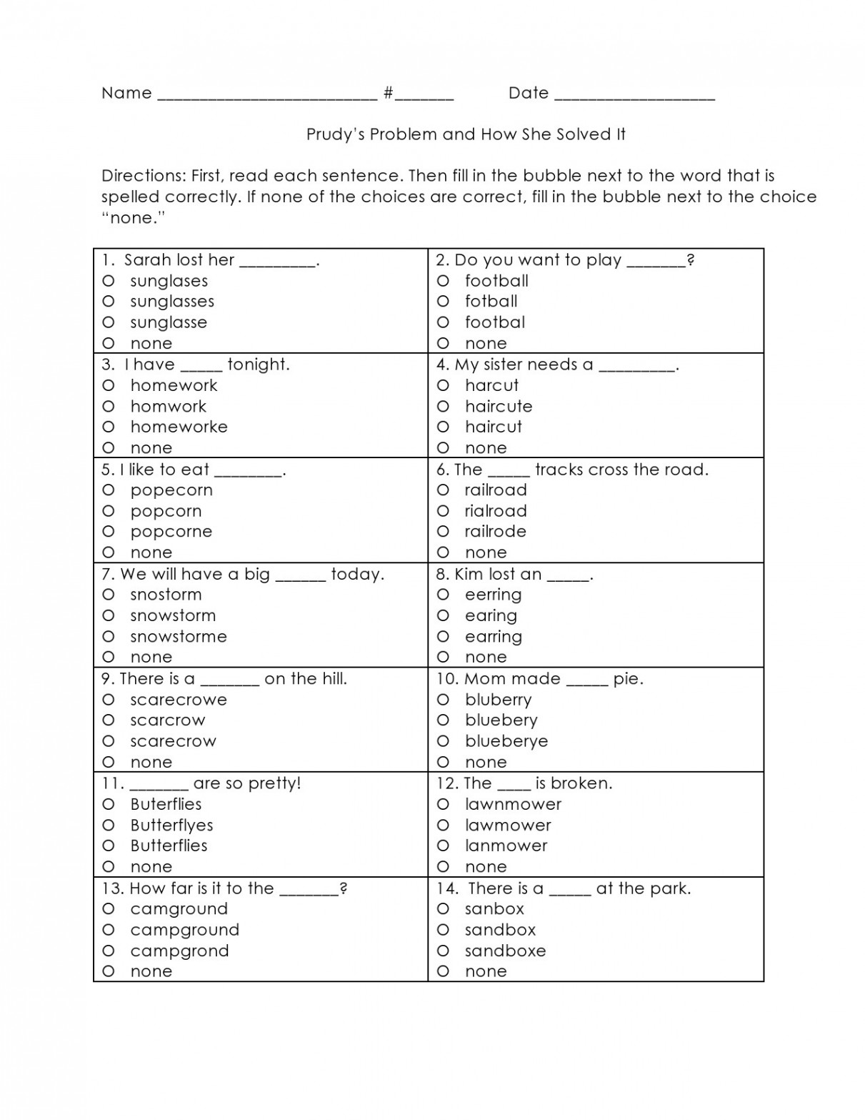 Printable Spelling Test Templates [Word & PDF] ᐅ TemplateLab