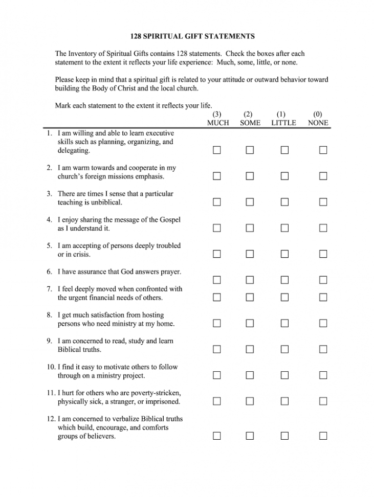 Printable Spiritual Gifts Test - Fill Online, Printable, Fillable