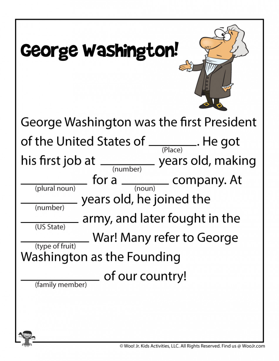 Printable US History Fill In the Blank Stories  Woo! Jr